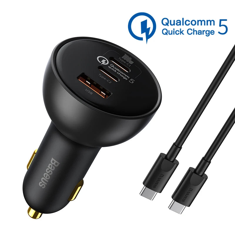 Power On The Go – 160W Ultra Fast Car Charger for Phones, Tablets & Laptops