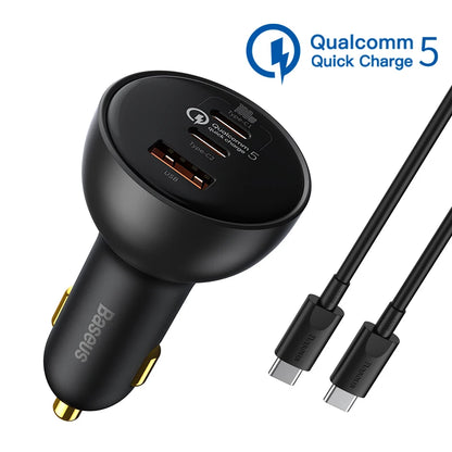 Power On The Go – 160W Ultra Fast Car Charger for Phones, Tablets & Laptops